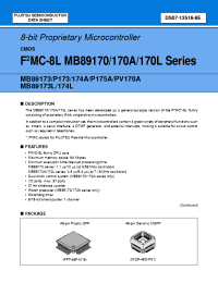 Datasheet MB89174A manufacturer Fujitsu